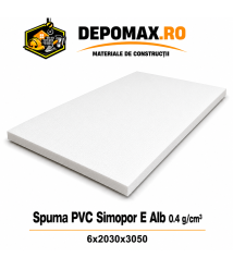 Placa rigida PVC Simopor E Alb 0.4 g/cm3, 6x2030x3050 mm